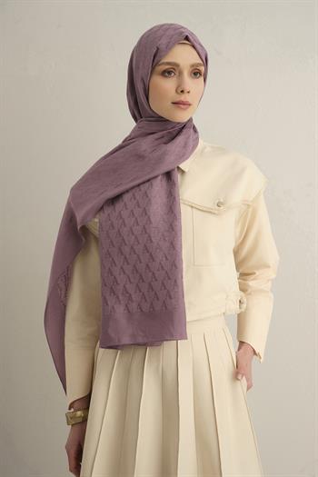 Armine Pamora Şal - Monogram Desenli 3 - Lila 42