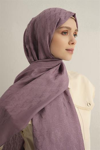 Armine Pamora Şal - Monogram Desenli 3 - Lila 42