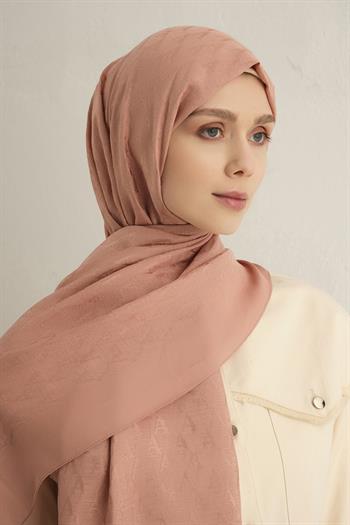 Armine Pamora Şal - Monogram Desenli 3 - Pembe 37