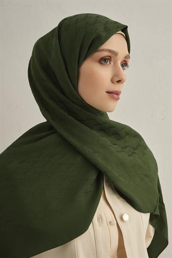Armine Pamora Şal - Monogram Desenli 3 - Zümrüt 49