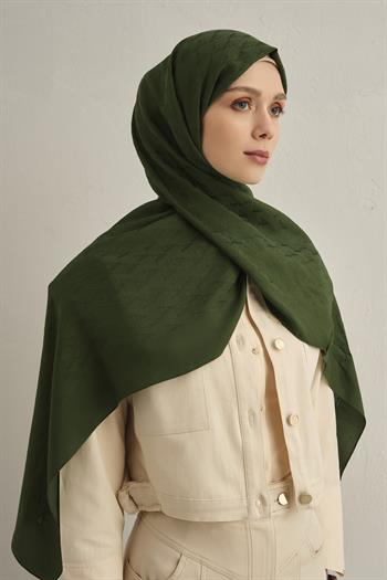Armine Pamora Şal - Monogram Desenli 3 - Zümrüt 49