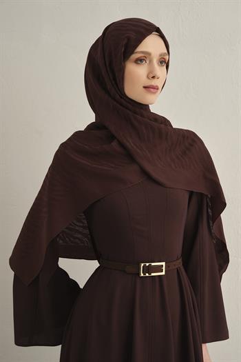 Armine Pamora Şal - Zebra Desenli 1 - Acı Kahve 10