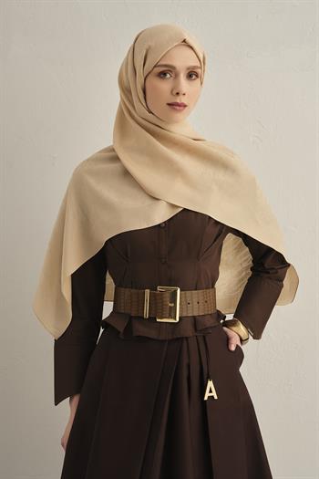 Armine Pamora Şal - Zebra Desenli 1 - Altın 04