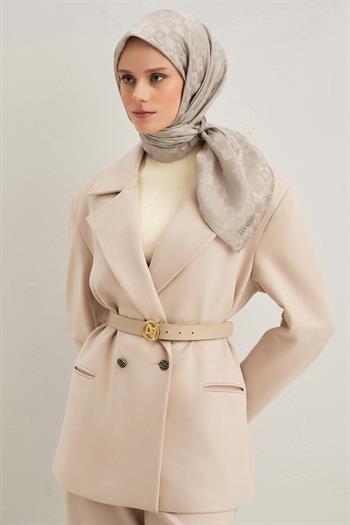 Armine Pamuk İpek Eşarp - Koyu Taş 08