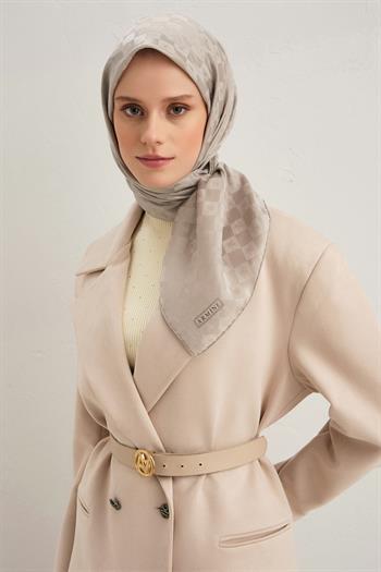 Armine Pamuk İpek Eşarp - Koyu Taş 08