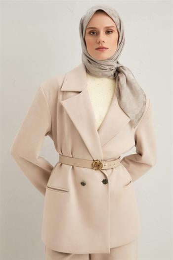 Armine Pamuk İpek Eşarp - Koyu Taş 08