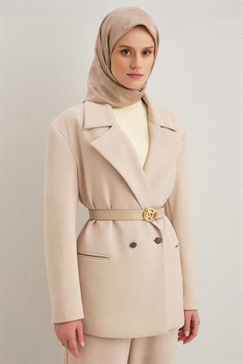 Armine Pamuk İpek Eşarp - Vizon 07