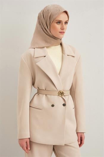 Armine Pamuk İpek Eşarp - Vizon 07