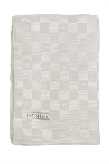 Armine Pamuk İpek Şal - Krem 17