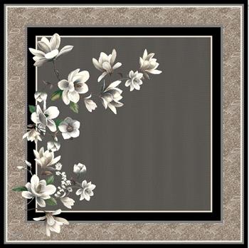 Armine Sport Twill Eşarp - 8532-07 Siyah Kahve