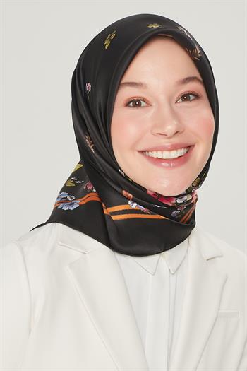 Armine Sport Twill Eşarp - 8533-09 Siyah Kahve