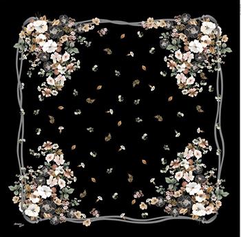 Armine Sport Twill Eşarp - 8533-90 Siyah Gri