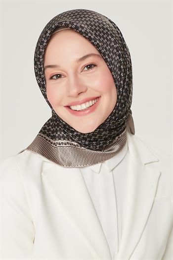 Armine Sport Twill Eşarp - 8556-05 Siyah Taş