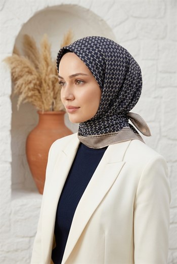 Armine Sport Twill Eşarp - 8556-100 Lacivert Vizon