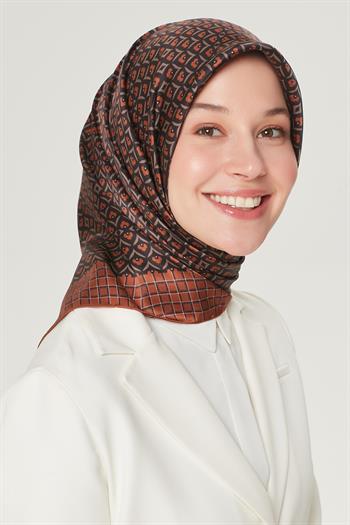 Armine Sport Twill Eşarp - 8557-83 Acı Kahve