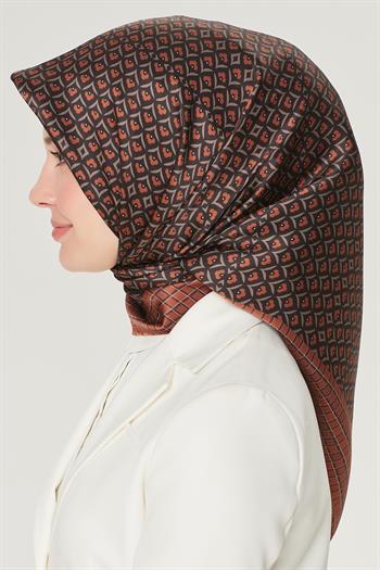 Armine Sport Twill Eşarp - 8557-83 Acı Kahve