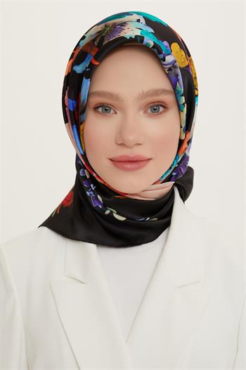 Armine Sport Twill Eşarp - 8723-54 Siyah Pudra