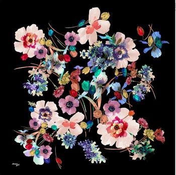 Armine Sport Twill Eşarp - 8723-54 Siyah Pudra