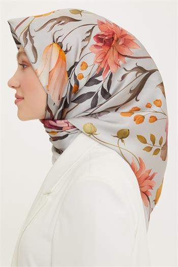 Armine Sport Twill Eşarp - 8740-07 Gümüş