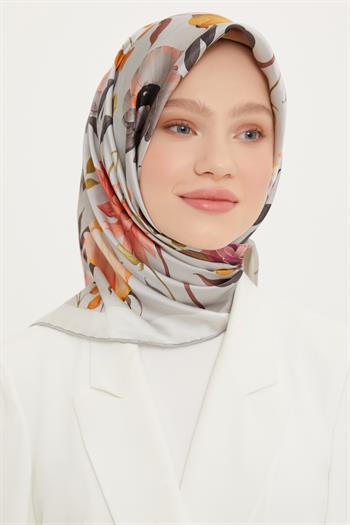 Armine Sport Twill Eşarp - 8740-07 Gümüş