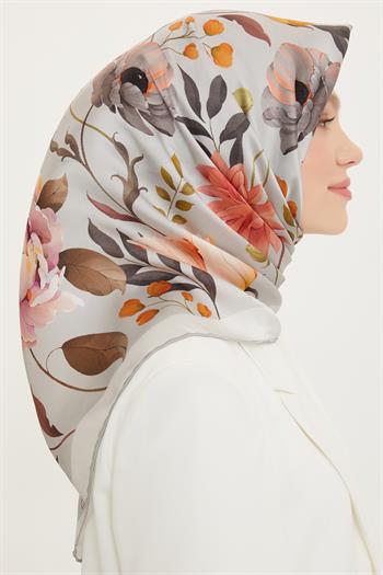 Armine Sport Twill Eşarp - 8740-07 Gümüş