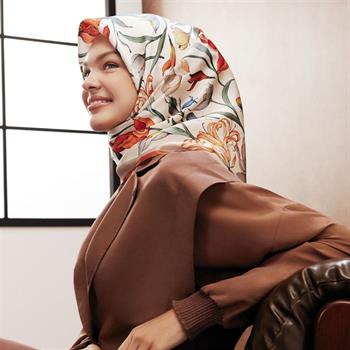 Armine Sport Twill Eşarp - 8825-03 Bej