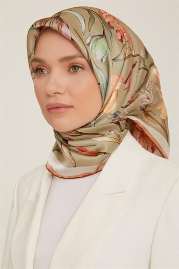 Armine Sport Twill Eşarp - 8825-33 Yağ Yeşili