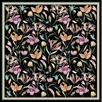 Armine Sport Twill Eşarp - 8825-38 Siyah Zümrüt