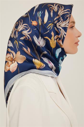 Armine Sport Twill Eşarp - 8825-39 Lacivert