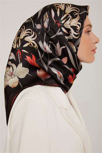 Armine Sport Twill Eşarp - 8825-50 Siyah Bordo