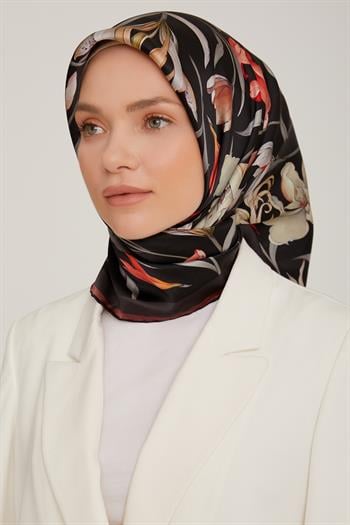 Armine Sport Twill Eşarp - 8825-50 Siyah Bordo