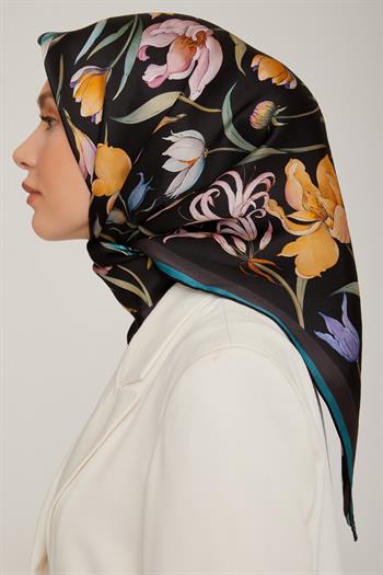 Armine Sport Twill Eşarp - 8825-52 Siyah Mavi