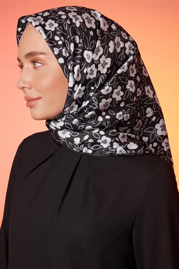 Armine Sport Twill Eşarp - 9017-04 Siyah Gri