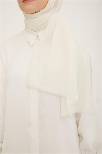 Armine Trend Bambu Şal - İnci Beyaz 02