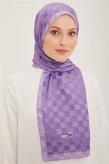 Armine Trend Janjan Şal - Dama - Leylak 85