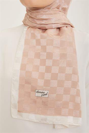 Armine Trend Janjan Şal - Dama - Soft Pudra 08