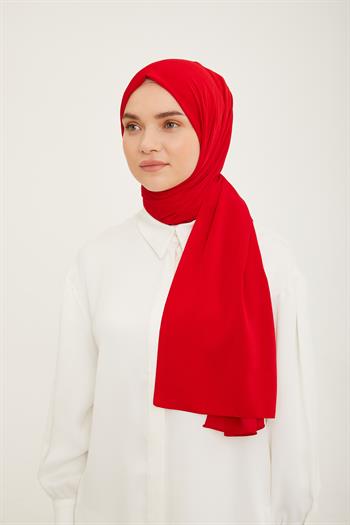 Armine Trend Krinkıl Şal - Kırmızı 15