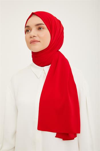 Armine Trend Krinkıl Şal - Kırmızı 15