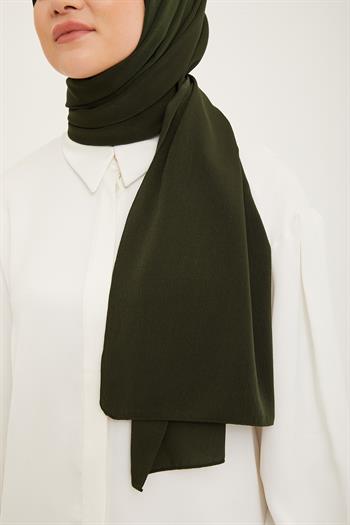 Armine Trend Krinkıl Şal - Koyu Yeşil 16