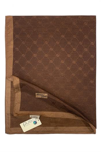 Armine Trend Monogram Şal - 2 - Acı Kahve 151