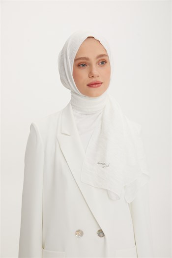 Armine Trend Vega Şal - Beyaz 02
