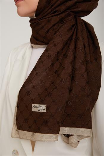 Armine Trend Violet Şal - 1 - Acı Kahve 75