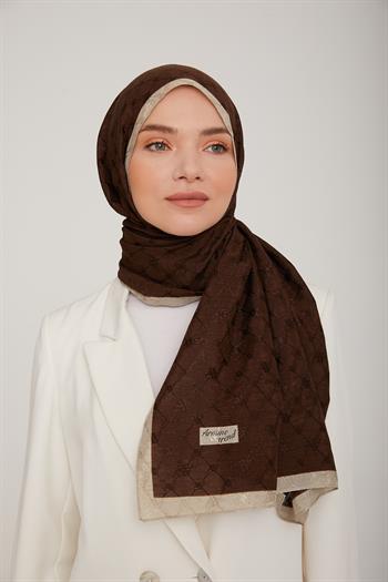 Armine Trend Violet Şal - 1 - Acı Kahve 75
