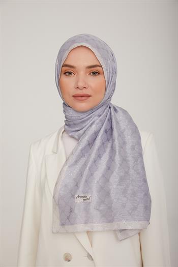 Armine Trend Violet Şal - 1 - Açık Gümüş 68