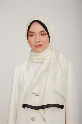Armine Trend Violet Şal - 1 - Krem Siyah 67