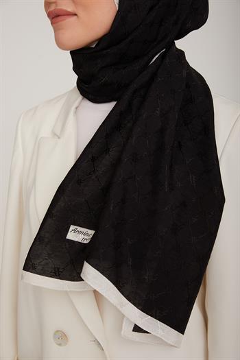 Armine Trend Violet Şal - 1 - Siyah Beyaz 66