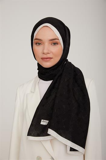 Armine Trend Violet Şal - 1 - Siyah Beyaz 66