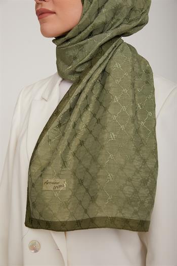 Armine Trend Violet Şal - 1 - Yağ Yeşili 71