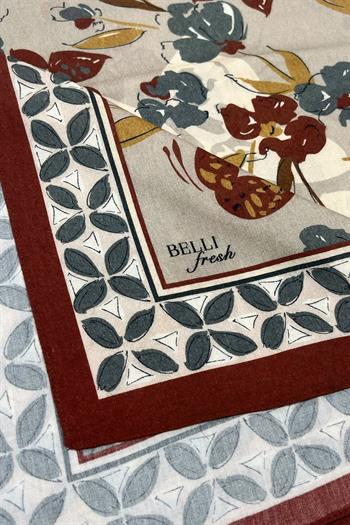 Belli Fresh Viona Şal - 3203-03 Bordo Taş