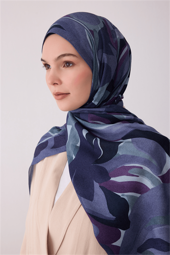 Belli Fresh Viona Şal - 3273-11 Lacivert Mor